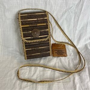 NWT natural skin of tree by skilled craftsman cellphone wallet crossbody
